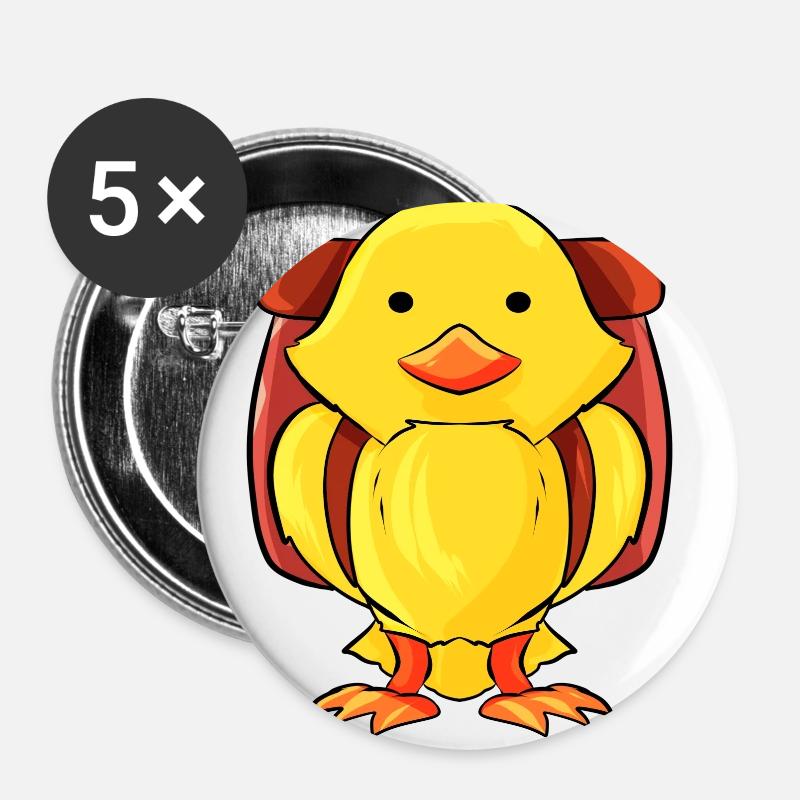 Freshmen chick - Buttons large 2.2''/56 mm (5-pack) - white