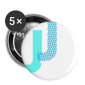 J - Buttons groß 56 mm (5er Pack) - Weiß - Vorne