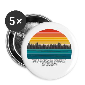 No Name Pond Maine - Buttons large 2.2''/56 mm (5-pack) - white - Front