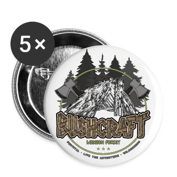 Bushcraft Adventure Survival Outdoor Shelter - Buttons large 2.2''/56 mm (5-pack) - white - Front