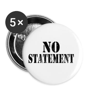 No Statement No Comment Funny Sayings - Buttons large 2.2''/56 mm (5-pack) - white - Front