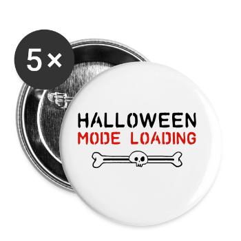 Cool Halloween Saying Halloween Party - Buttons large 2.2''/56 mm (5-pack) - white - Front