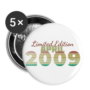 16. Geburtstag Limited Edition (SCR) 04/2009 - Buttons groß 56 mm (5er Pack) - Weiß - Vorne