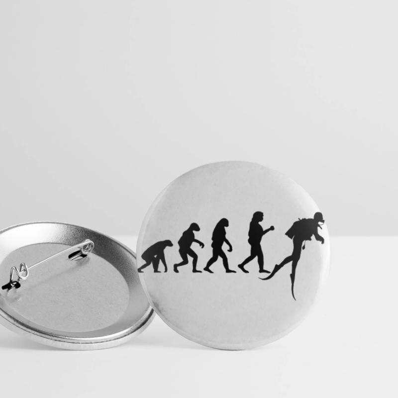 Plongée Evolution Plongeur Plongée Eau Drôle Lot de 5 grands badges (56 mm)