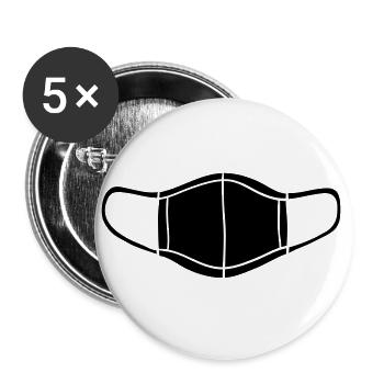 Mask mouthguard disposable mask icon - Buttons large 2.2''/56 mm (5-pack) - white - Front
