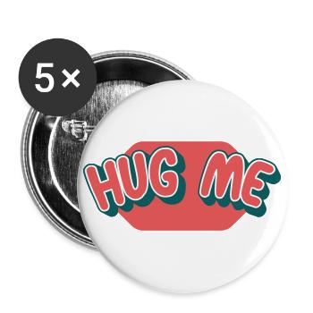 Hug me | Colors can be changed - Buttons large 2.2''/56 mm (5-pack) - white - Front