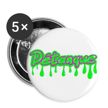 Petanque Pétanque Boule Boccia - Buttons groß 56 mm (5er Pack) - Weiß - Vorne