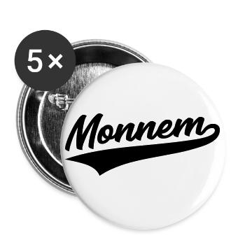 monnem shirt mannheim - Buttons groß 56 mm (5er Pack) - Weiß - Vorne