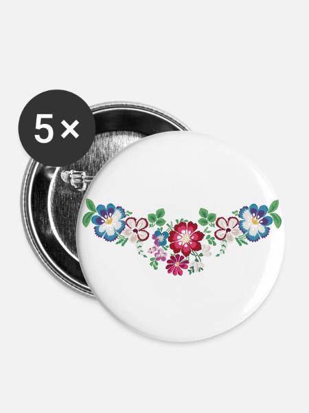 DALA-FLODA - Buttons groß 56 mm (5er Pack) - Weiß