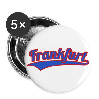 Frankfurt Deutschland Souvenir - Buttons groß 56 mm (5er Pack) - Weiß - Vorne