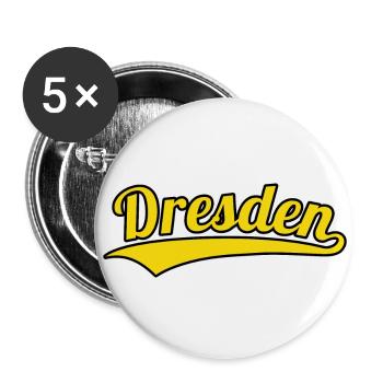 Dresden Deutschland Heimatstadt - Buttons groß 56 mm (5er Pack) - Weiß - Vorne