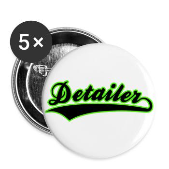 Auto Detailer Autoliebhaber Fahrzeug Aufbereiter - Buttons groß 56 mm (5er Pack) - Weiß - Vorne