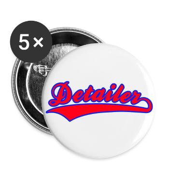 Car Detailer, Car Lover, Vehicle Detailer - Buttons large 2.2''/56 mm (5-pack) - white - Front