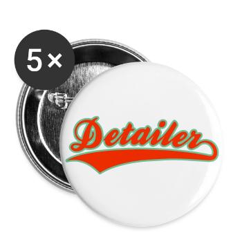 Car Detailer, Car Lover, Vehicle Detailer - Buttons large 2.2''/56 mm (5-pack) - white - Front