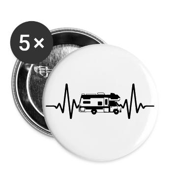 Heartbeat Panel Van Motorhome | Color changeable - Buttons large 2.2''/56 mm (5-pack) - white - Front