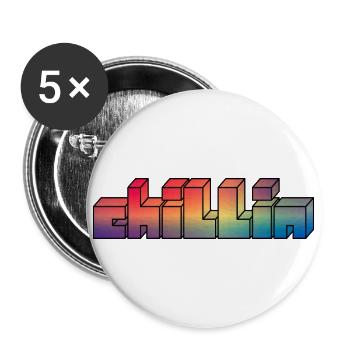 colourful chillin - Buttons groß 56 mm (5er Pack) - Weiß - Vorne