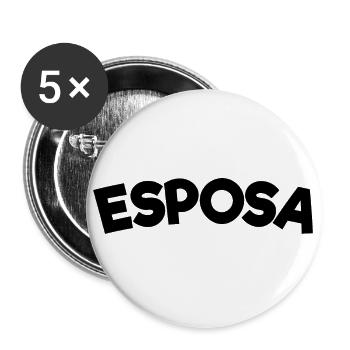 Esposa Cool Wife To Be Bride Couple Wedding Gift - Buttons large 2.2''/56 mm (5-pack) - white - Front