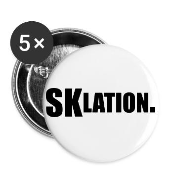 Eskalation SKlation sklation | Farbe änderbar - Buttons groß 56 mm (5er Pack) - Weiß - Vorne