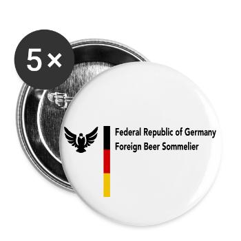 Foreign Beer Sommelier - Buttons groß 56 mm (5er Pack) - Weiß - Vorne