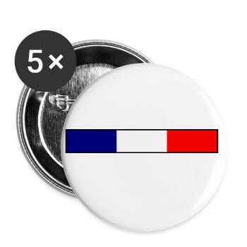 France - Lot de 5 grands badges (56 mm) - blanc - Devant