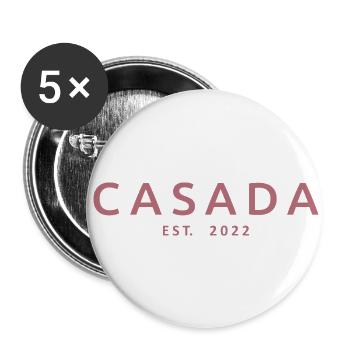 2022 Hochzeitstag verheiratete Frauen - Buttons groß 56 mm (5er Pack) - Weiß - Vorne