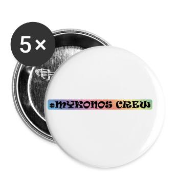 Mykonos Crew - Buttons large 2.2''/56 mm (5-pack) - white - Front