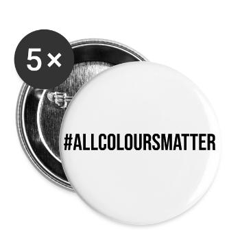 Toutes les couleurs comptent Protestation - Lot de 5 grands badges (56 mm) - blanc - Devant
