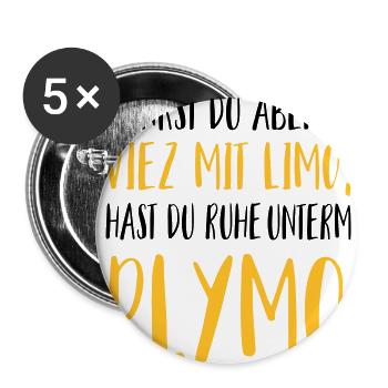 Viez Apfelwein Trier Spruch Lustig Geschenk - Buttons groß 56 mm (5er Pack) - Weiß - Vorne