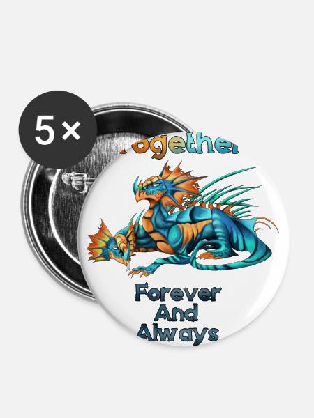 Das Leben einer Hydra - Buttons groß 56 mm (5er Pack) - Weiß