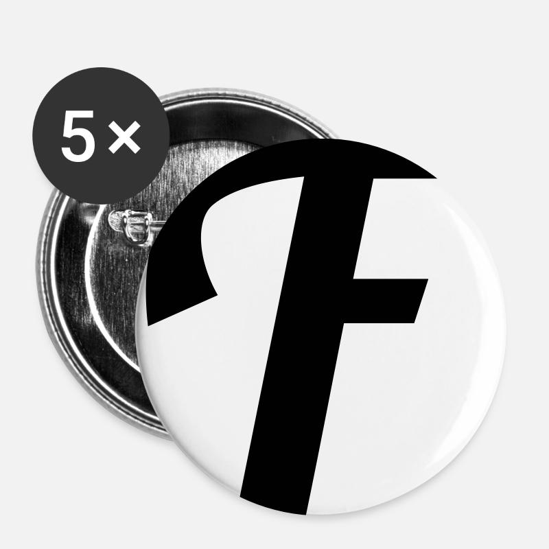 F - Buttons large 2.2''/56 mm (5-pack) - white