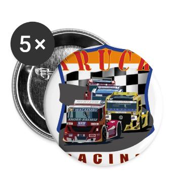 Truck racing 1 - Buttons large 2.2''/56 mm (5-pack) - white - Front