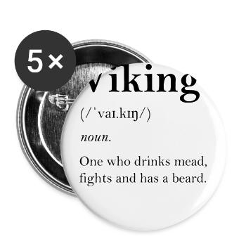 Viking Definition - Buttons large 2.2''/56 mm (5-pack) - white - Front