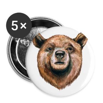 porter - Lot de 5 grands badges (56 mm) - blanc - Devant
