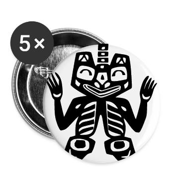 indogott - Lot de 5 grands badges (56 mm) - blanc - Devant