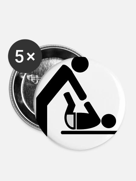 baby - Buttons groß 56 mm (5er Pack) - Weiß