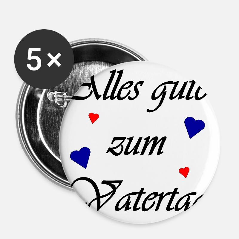 Father’s Day - Buttons large 2.2''/56 mm (5-pack) - white