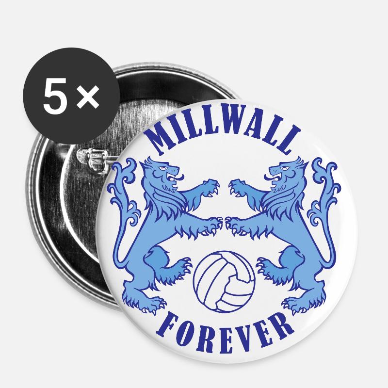 Millwall Forever - Buttons large 2.2''/56 mm (5-pack) - white
