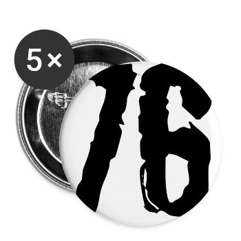 76 number jersey - Buttons large 2.2''/56 mm (5-pack) - white - Front