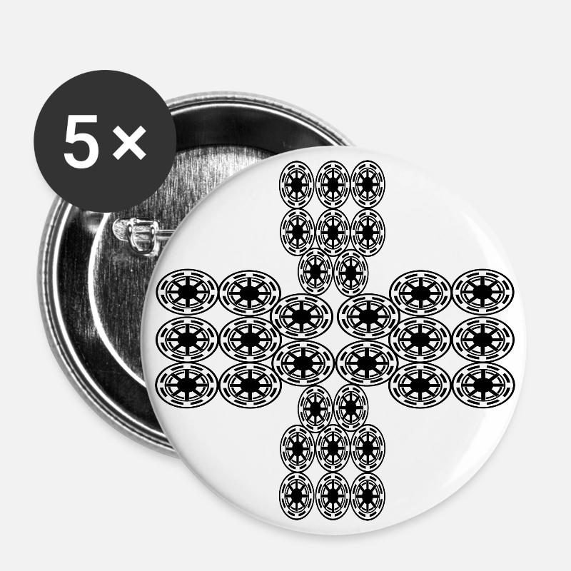 Believe me - Buttons large 2.2''/56 mm (5-pack) - white