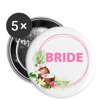 ÉQUIPE DE RODAGE! Cercle tropical personnalisable - Lot de 5 grands badges (56 mm) - blanc - Devant