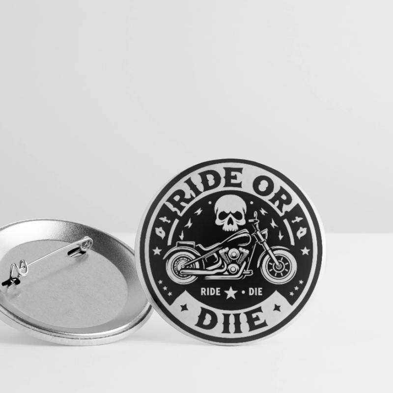 Fahre oder stirb Buttons groß 56 mm (5er Pack)