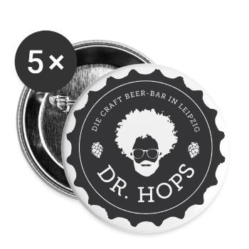 170402 Logo ohne Hintergrund - Buttons groß 56 mm (5er Pack) - Weiß - Vorne