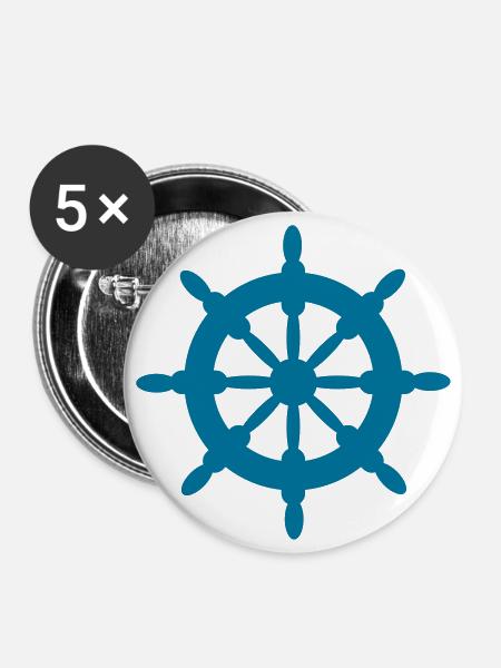 steering wheel - Buttons groß 56 mm (5er Pack) - Weiß