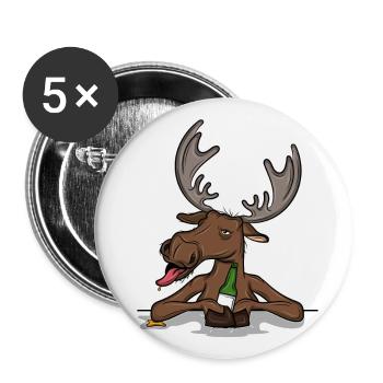 Orignal saoul. Idée drôle de cadeau - Lot de 5 grands badges (56 mm) - blanc - Devant