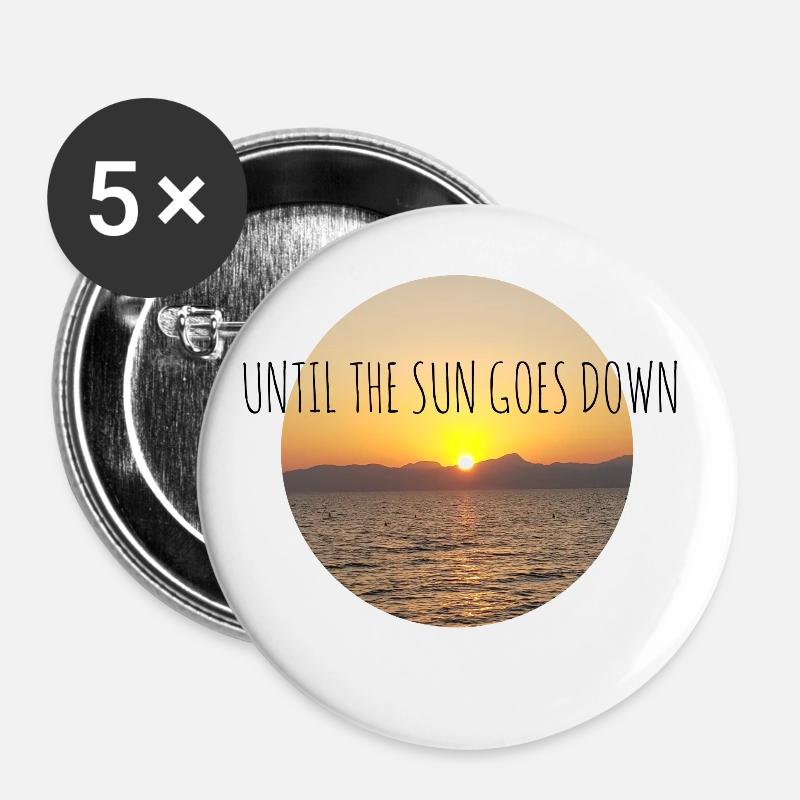 Until the sun goes down - Sunset - Buttons large 2.2''/56 mm (5-pack) - white
