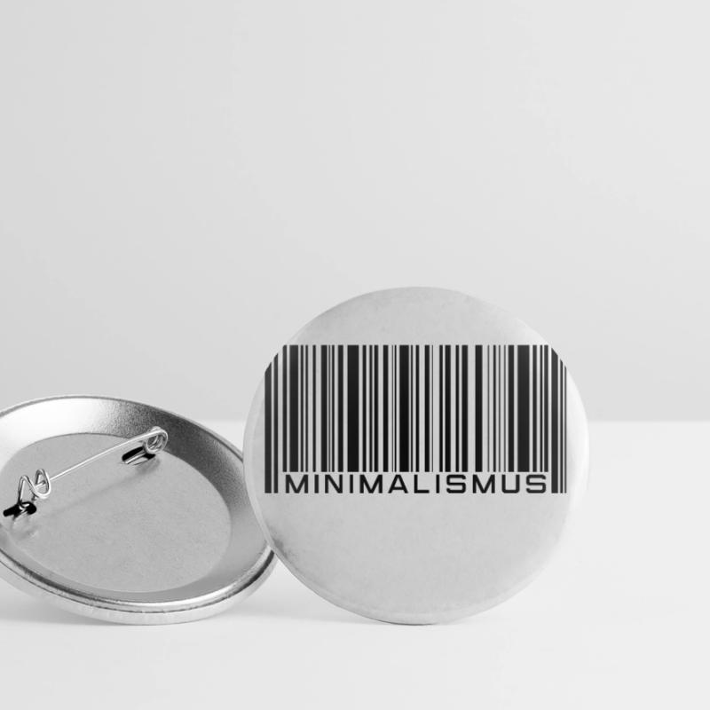 Minimalismus - Barcode - Strichcode Buttons groß 56 mm (5er Pack)