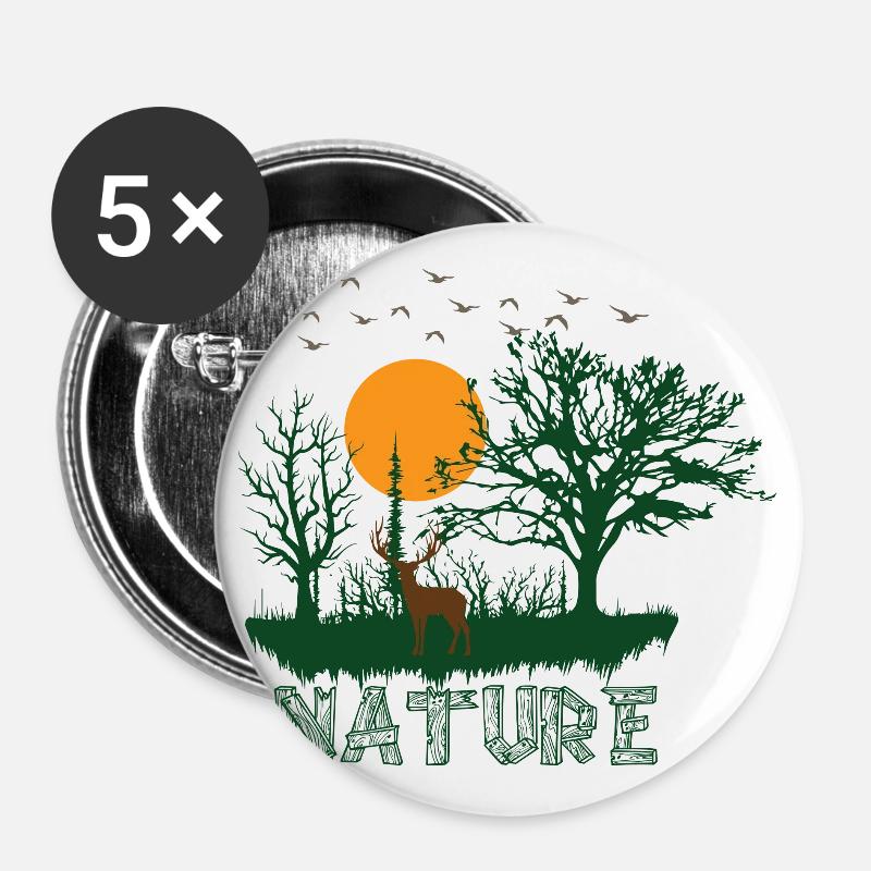 nature - Buttons large 2.2''/56 mm (5-pack) - white