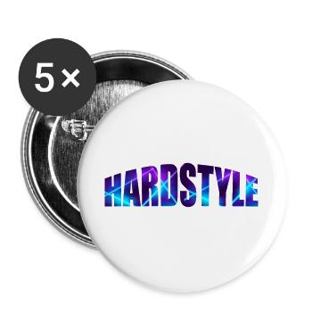 Style dur - Lot de 5 grands badges (56 mm) - blanc - Devant