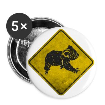 Koala - Buttons groß 56 mm (5er Pack) - Weiß - Vorne