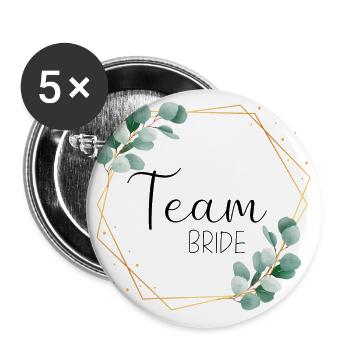 Eucalyptus Leaves - Team Bride - 11 - Buttons large 2.2''/56 mm (5-pack) - white - Front